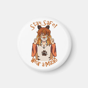 Imán ¡Usa una máscara!