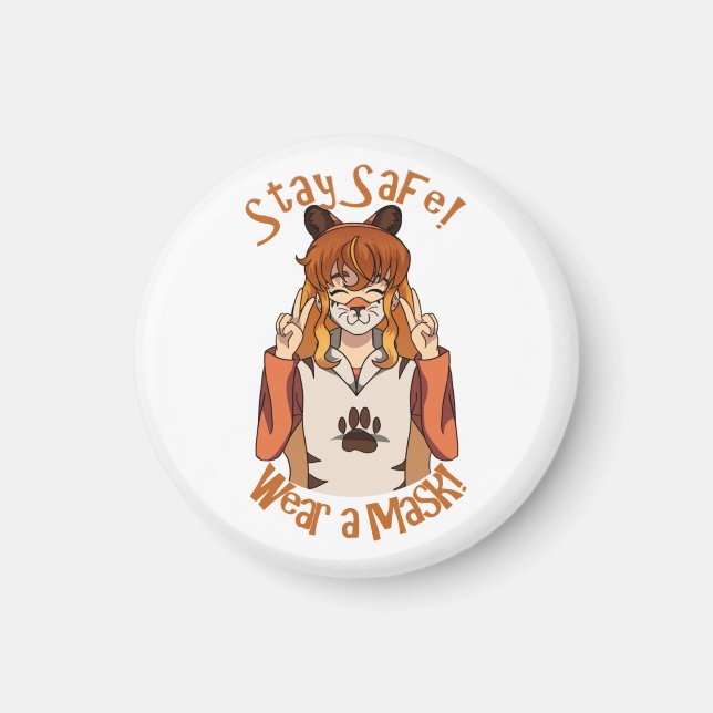 Imán ¡Usa una máscara! (Frente)