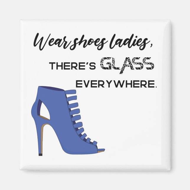 Imán Usa zapatos, damas, hay vidrio, Kamala Harris (Frente)