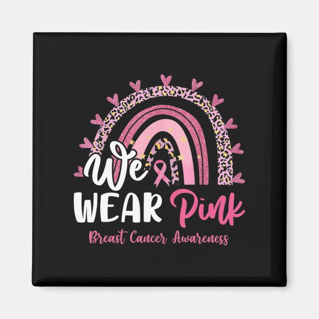 Imán Usamos Awarene De Cáncer De Mama Arcoiris De Leopa (Frente)