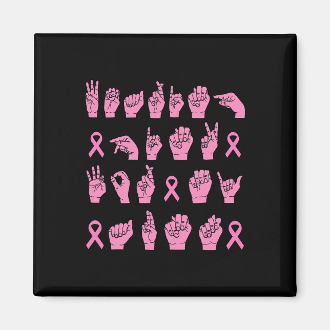 Imán Usando Rosa Para Mi Tía Lenguaje De Rótulo Canc (Frente)