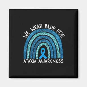 Imán Usar Azul Para Concienciación Ataxia Regalo Arcoir
