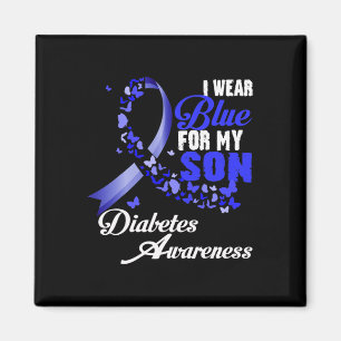 Imán Usar Azul Por Mi Hijo T1d Conciencia De Diabetes A