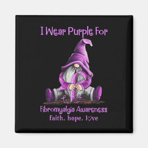 Imán Usar Gnomes Púrpura Cinta Fibromialgia Conciencia