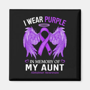 Imán Usar morado en memoria de la tía Alzheimerheimer A