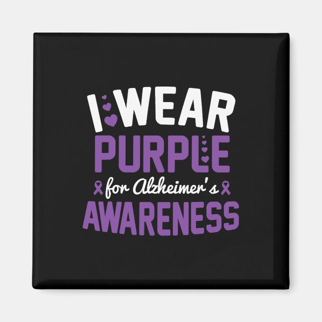 Imán Usar morado para el elemento de conciencia de Alzh (Frente)