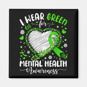 Imán Usar verde para la conciencia de la salud mental m