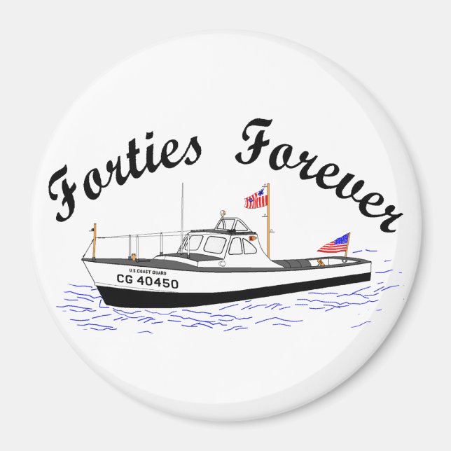 Imán USCG Utilidad de 40 pies Boat Large # 40450 Clip A (Frente)