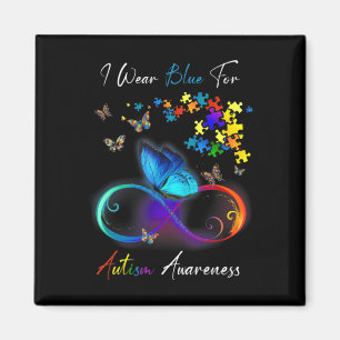 Imán Usé Azul Para Autismo Camisa De Concienciación Rom