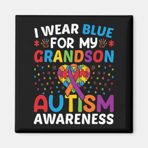 Imán Usé Azul Para Mi Nieto Autismo Conciencia Mamá D