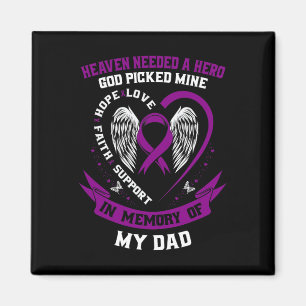 Imán Usé Morado En Memoria De Papá Cáncer Pancreático A