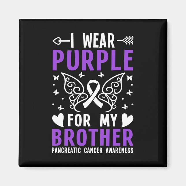 Imán Usé Púrpura Para Mi Hermano Cáncer Pancreático Awa (Frente)