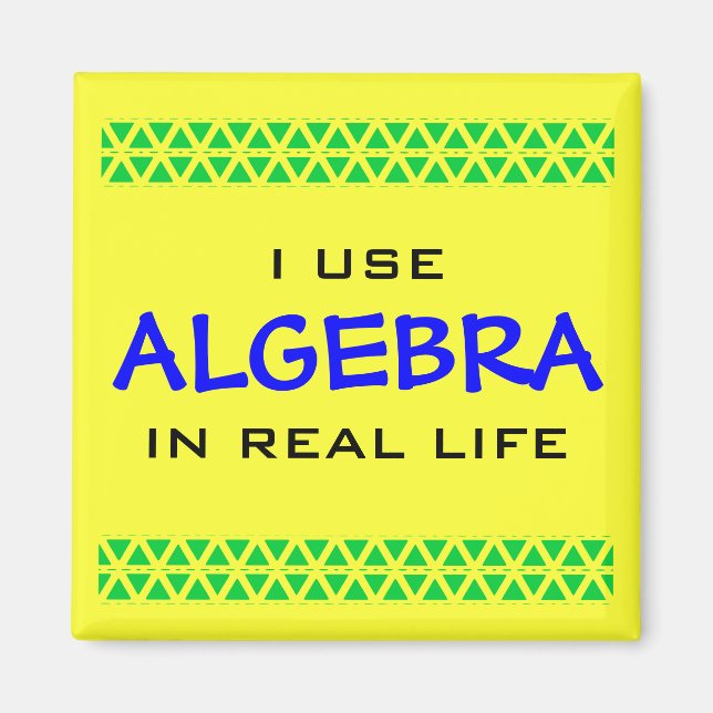 IMÁN USO ALGEBRA EN LA VIDA REAL (Frente)