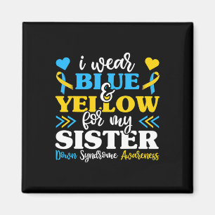 Imán Uso Amarillo Azul Para Mi Hermana Con Síndrome De 