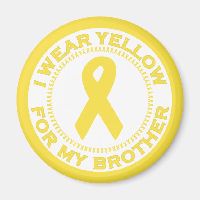 Imán Uso Amarillo Para Mi Hermano (Frente)