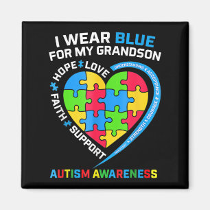 Imán Uso Azul Para Concienciar Sobre El Autismo De Mi N