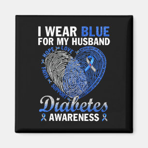 Imán Uso Azul Para Mi Marido Diabetes Fami De Concienci