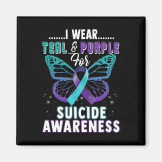 Imán Uso conciencia suicida de apoyo Verde azulado y pú