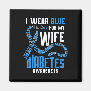 Imán Uso el azul para mi esposa Conciencia sobre la dia