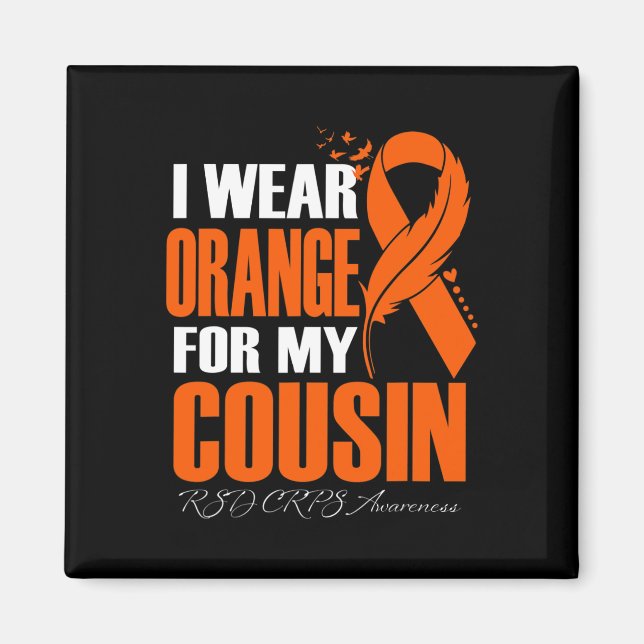 Imán Uso el Naranja para mi primo RSD Fea de Conciencia (Frente)