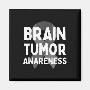 Imán Uso Gris Para Concienciación Sobre Tumores Cerebra