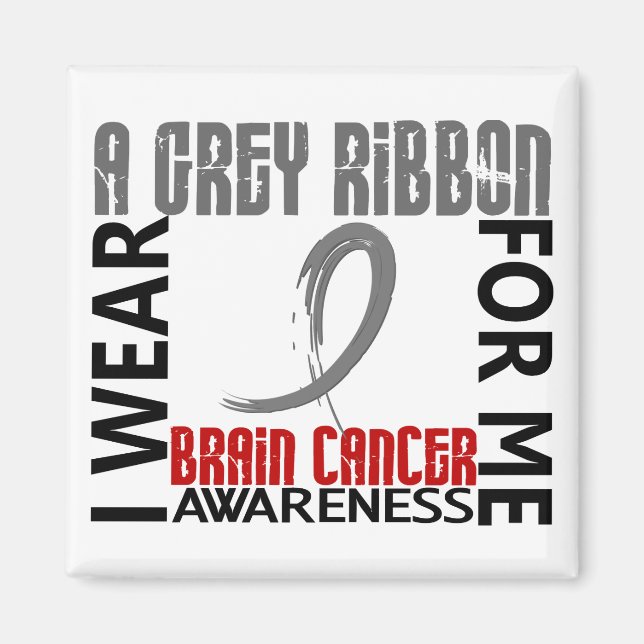 Imán Uso Gris Para Mí 46 Cáncer De Cerebro (Frente)