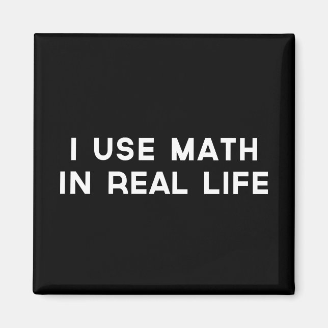 Imán Uso Matemáticas En La Vida Real (Frente)