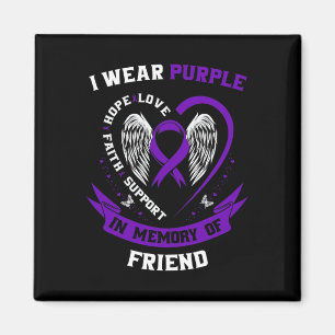 Imán Uso morado en memoria de mi amigo Ca Pancreático
