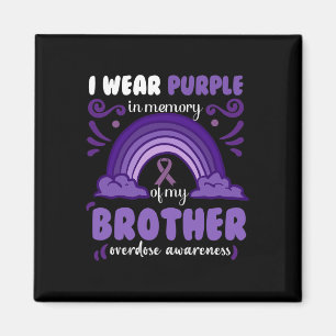 Imán Uso morado en memoria de mi hermano Sobredosis Awa