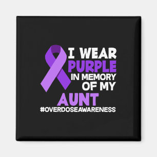 Imán Uso Morado En Memoria De Mi Tía Sobredosificadora