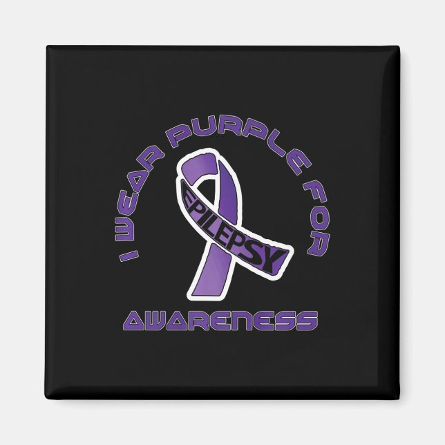 Imán Uso Morado Para Concientizar Sobre La Epilepsia No (Frente)