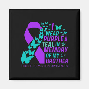 Imán Uso Morado Y Verde azulado Para Mi Hermano Suicidi