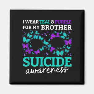 Imán Uso Morado Y Verde azulado Para Mi Hermano Suicidi