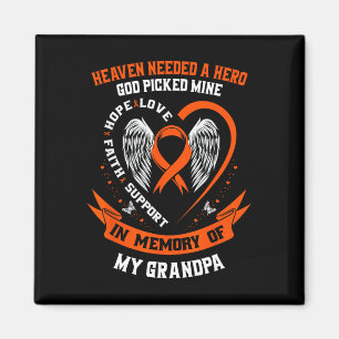 Imán Uso Naranja en memoria de mi abuelo Leukemia Awa