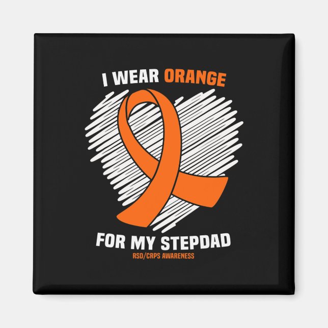 Imán Uso Naranja Para La Conciencia De Mi Stepdad Rsdcr (Frente)