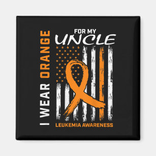 Imán Uso Naranja Para Mi Tío Leukemia Awareness Amer