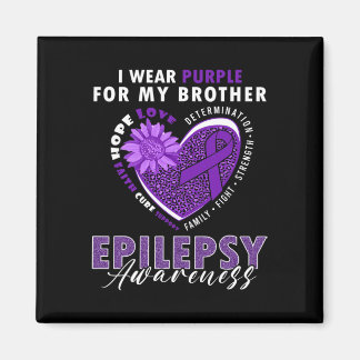 Imán Uso Púrpura Para Mi Hermano Epilepsia Awareness Su