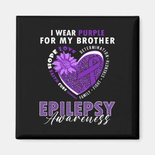 Imán Uso Púrpura Para Mi Hermano Epilepsia Awareness Su