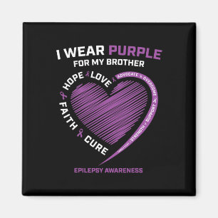 Imán Uso Púrpura Para Mi Hermano Epilepsy Awareness Ki