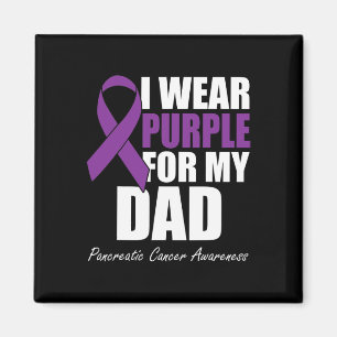 Imán Uso Púrpura Para Mi Papá Awarene De Cáncer Pancreá