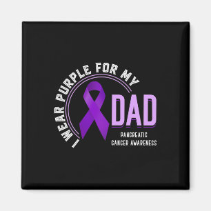 Imán Uso Púrpura Para Mi Papá Awarene De Cáncer Pancreá