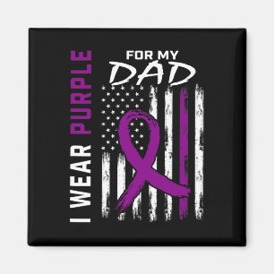 Imán Uso Púrpura Para Mi Papá Awarene De Cáncer Pancreá