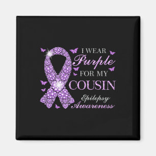 Imán Uso Púrpura Para Mi Primo Epilepsia Awareness Pur