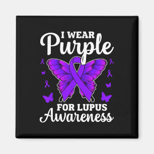 Imán Uso Púrpura Por Lupus Awareness Mes Mariposa