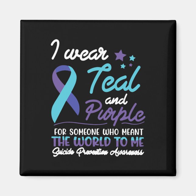 Imán Uso Verde azulado Y Morado Para Alguien Que Signif (Frente)