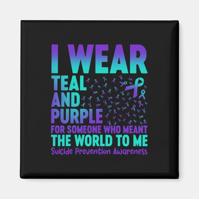 Imán Uso Verde azulado Y Morado Para Alguien Que Signif (Frente)