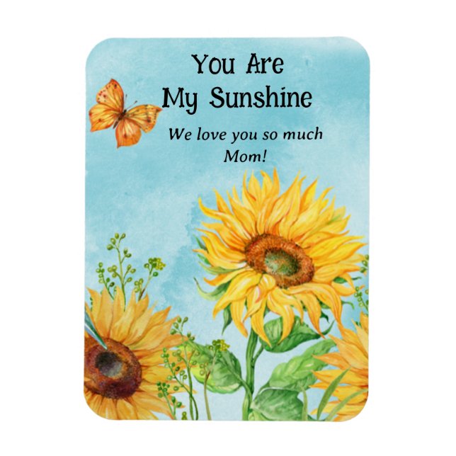 Imán USTED ES MI SUNSHINE SUNFLOWER MAGNET (Personalice (Vertical)