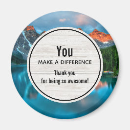 Imán Usted hace la diferencia en el paisaje montañoso