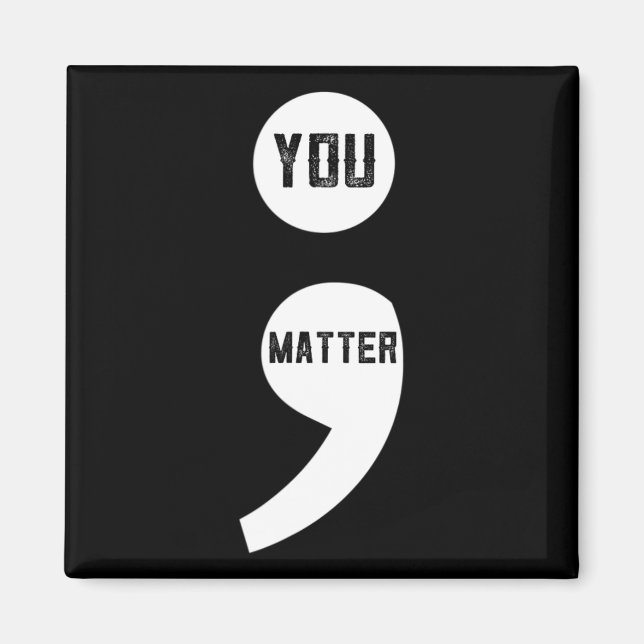 Imán Usted importa Semicolon Sensibilización sobre la p (Frente)