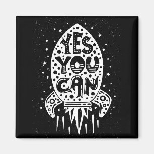 Imán Usted puede sí Rocketship